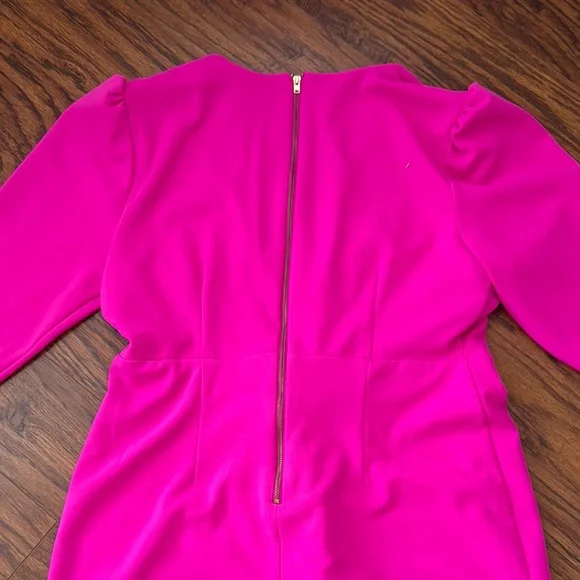 Julia Jordan Pink Sheath Dress with Puff Sleeves - Picture 4 of 7